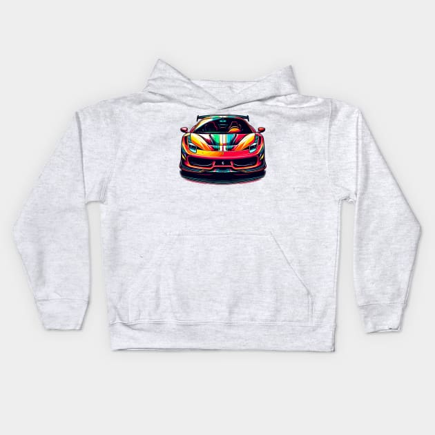 Ferrari 458 Kids Hoodie by Vehicles-Art